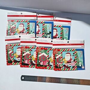 Christmas Gift Card Holder Packs - Lot of 7 - 3ct Each Santa Holiday Cards Bulk